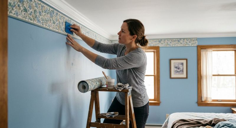 Bedroom Wallpaper Installation in Overland Park, KS
