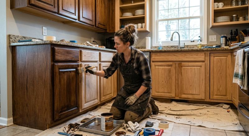 Kitchen Cabinet Staining in Lafayette, IN