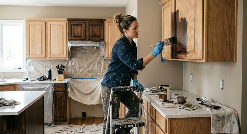 Wood Cabinet Staining in Cincinnati, OH